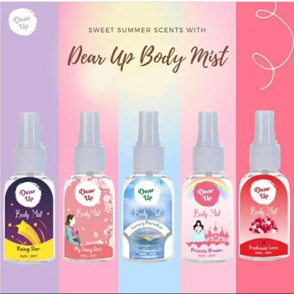 DEAR UP BODY MIST FRAGRANCE SPRAY TAHAN LAMA BPOM