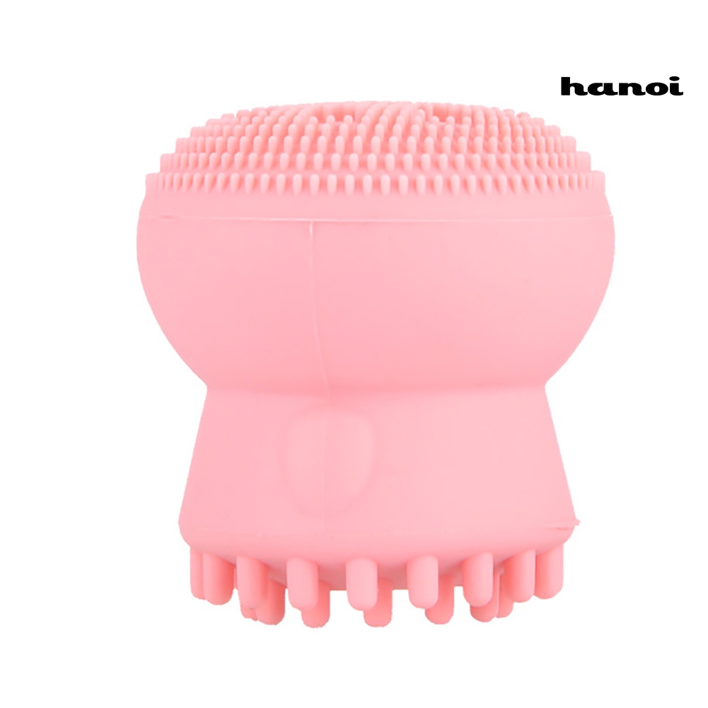 HQTM_Mini Octopus Silicone Face Cleansing Washing Brush Facial Cleaner Exfoliator