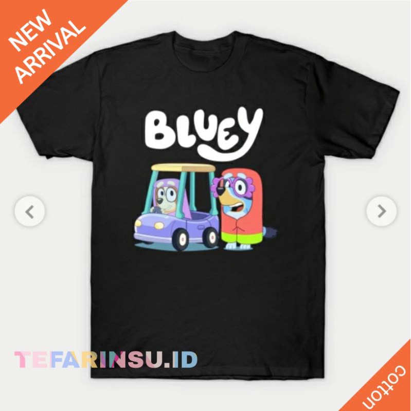(COD) Baju Kaos Anak BLUEY CAR BINGO DAD MUM Unisex 2-12 Tahun-Premium