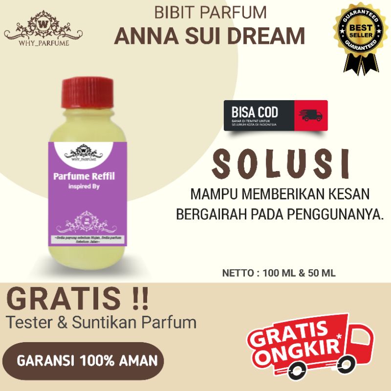 Bibit Parfume | Biang Parfum Wanita ANNA SUI DREAM | non alkohol isi ulang refill tahan lama