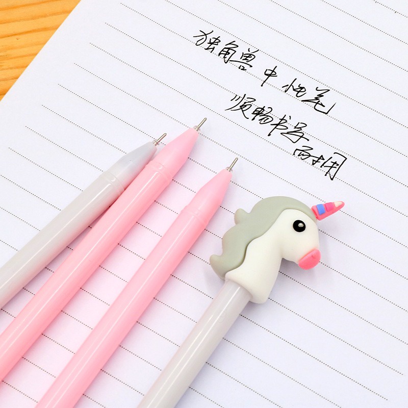 Stationary Polpen Pulpen Bulpen Bolpoin Bolpoint Pena Karakter Gel Lucu Motif Unicorn Alat Tulis Sekolah Kantor Murah GMALL ST0006