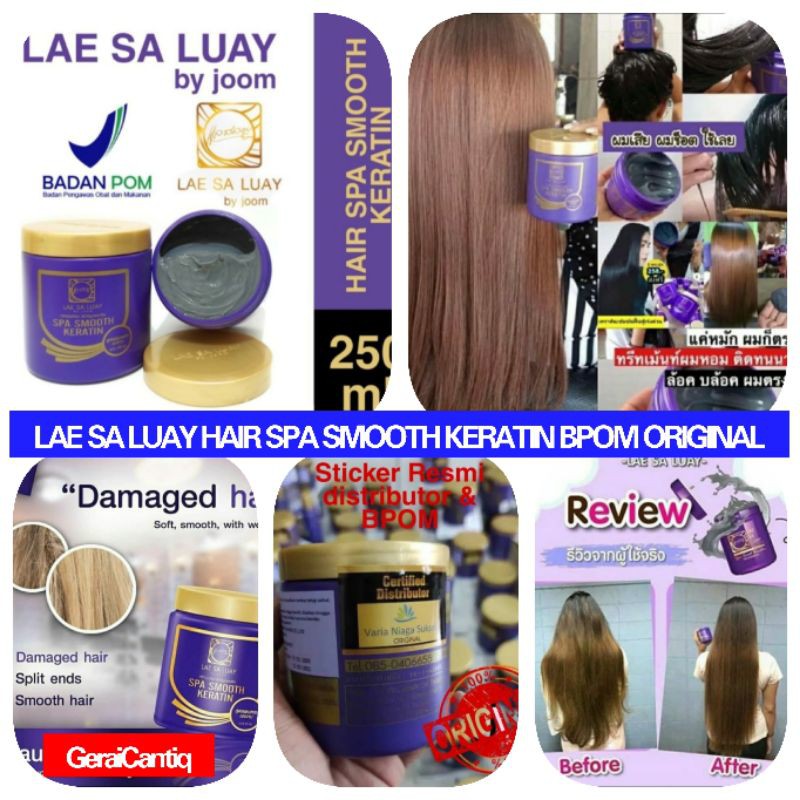 BPOM LAE SA LUAY HAIR SPA SMOOTH KERATIN / MASKER RAMBUT / CREAMBATH / TREATMENT RAMBUT