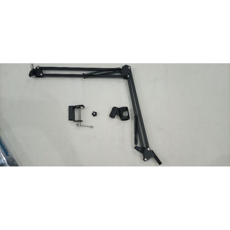 Arm Stand Suspensi Lazypod Mikrofon Mic + Holder mic black jepit meja microphone bracket vlog rekam