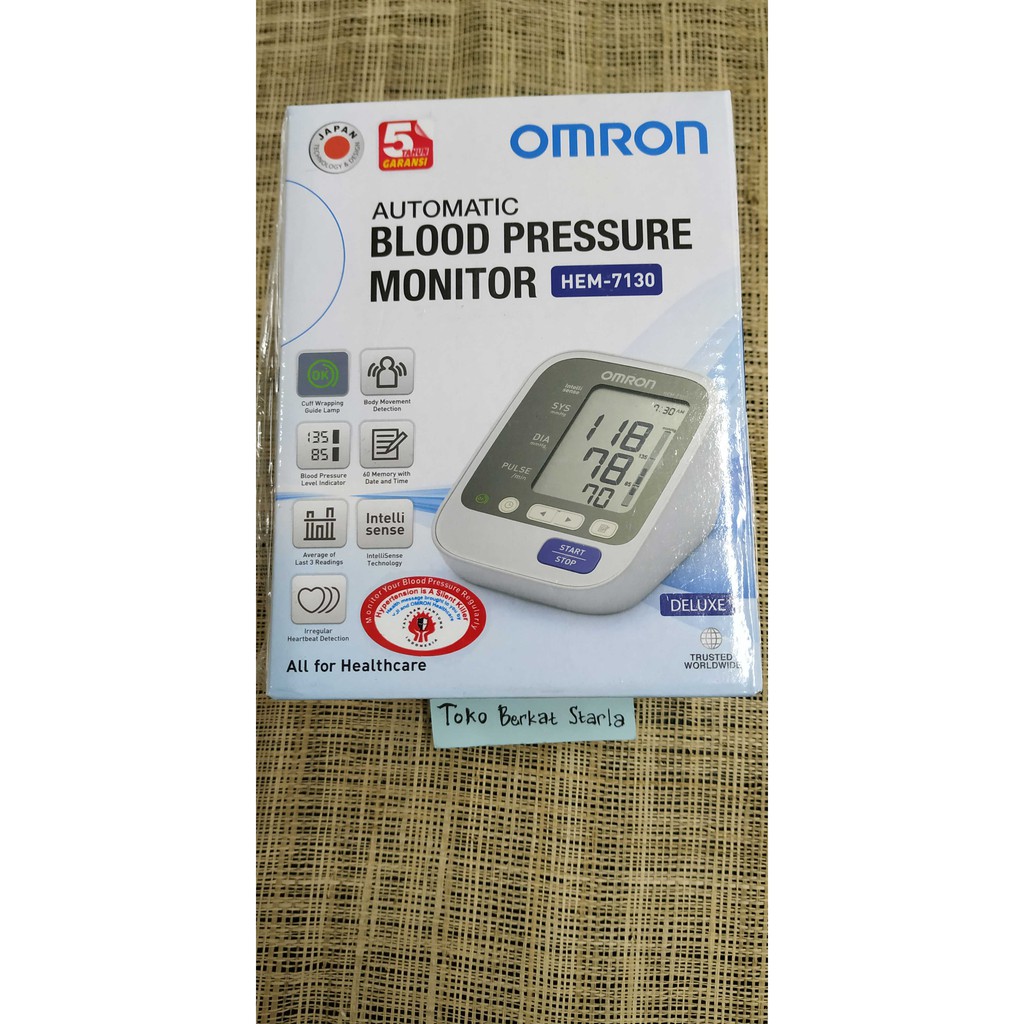 AlatUkurTekananDarah/AlatUkurTensi/Tensimeter Digital/Omron Automatic BloodPressure Monitor HEM 7130