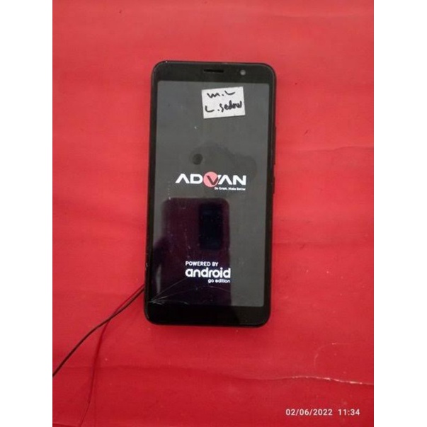 lcd tc hp Advan S6 plus 5502 ORi cabutan minus Tc retak normal udah tested