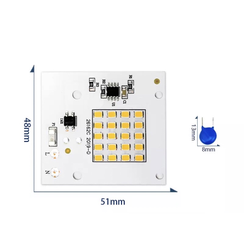 Cob Chip LED AC 220V 10W DIY Lampu Sorot