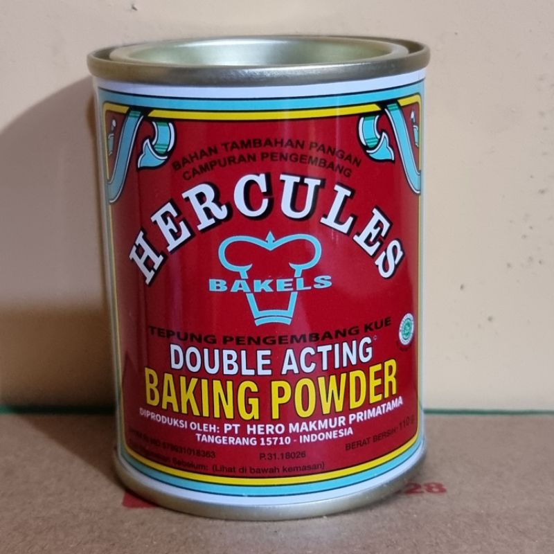 [satuan] HERCULES Baking Powder Double Acting 110 gram (kaleng)