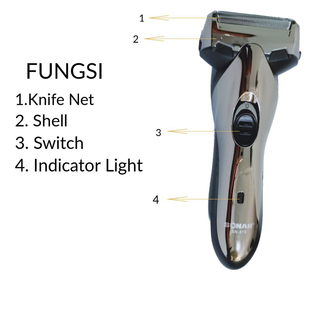 Hair Clipper Pria Dewasa Dan Anak" Alat Cukur Rambut Pria Sonar Sn 319
