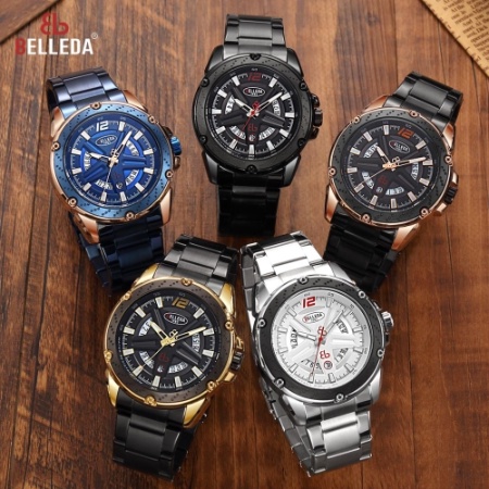 JAM TANGAN PRIA BELLEDA 9228 STRAP RANTAI JAM TANGAN PRIA MODEL TERBARU 2020