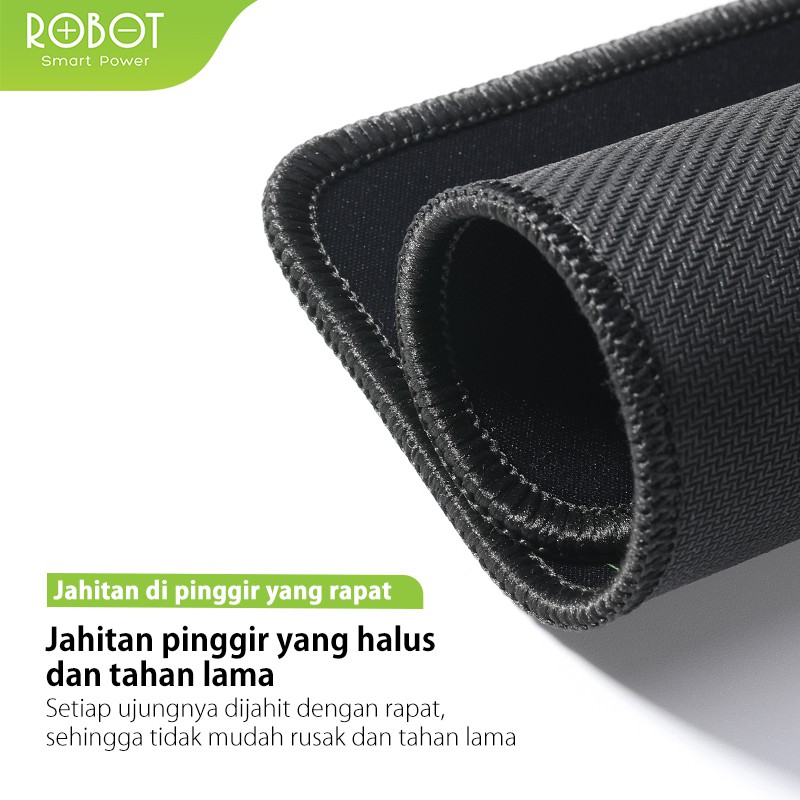 Mousepad Anti Slip ROBOT RP01 Gaming Polos Hitam Murah Rubber Original - Garansi Resmi 1 Tahun