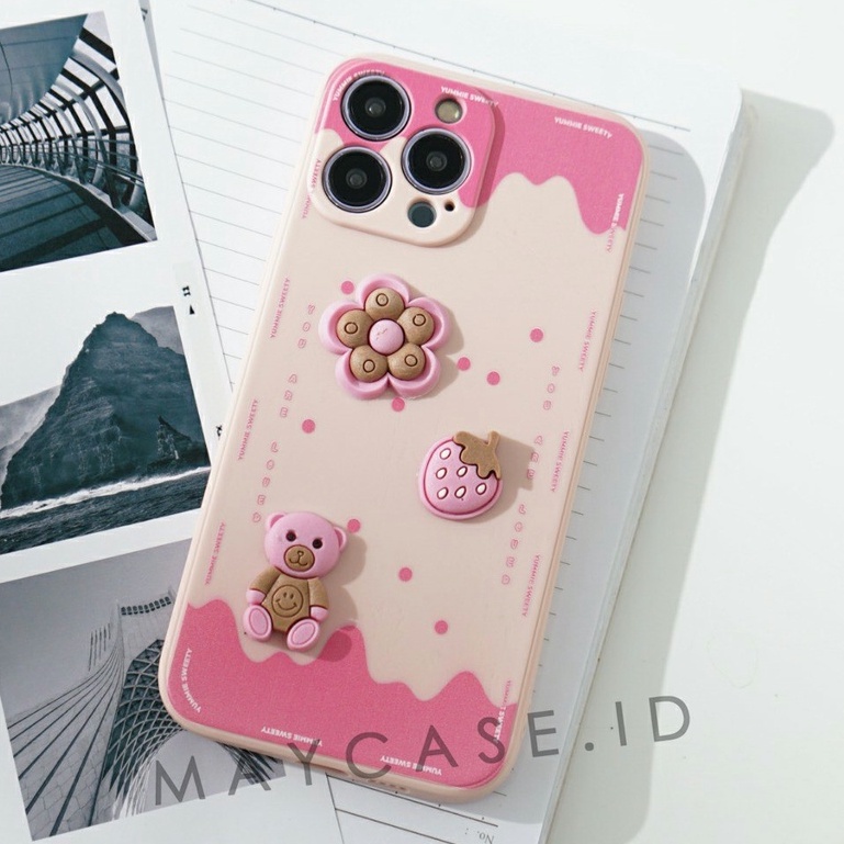 Softcase 3D Boneka Timbul [3D4] Vivo Y15S Y01 Y12 Y15 Y17 91 Y93 Y95 Y91C Y19 Y75  - Softcase Siliko