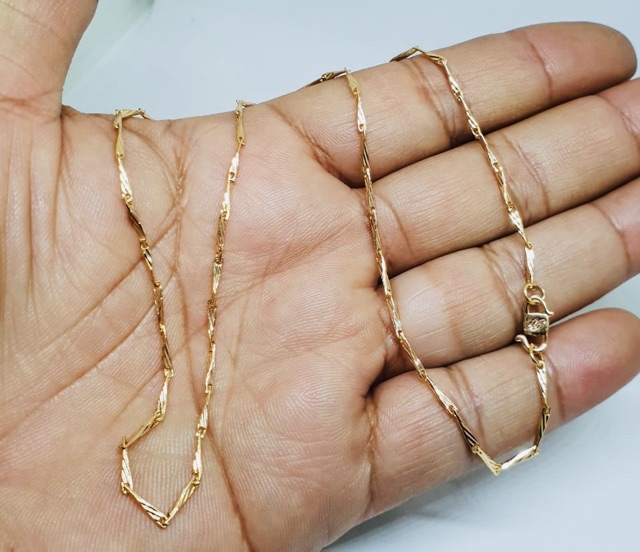 Kalung wanita lidi alus sekali pj 45 cm lapis emas yaxiya