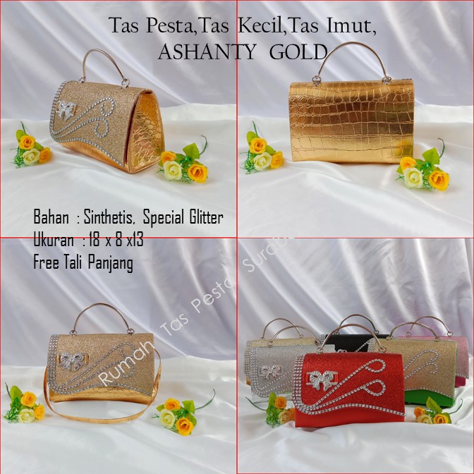 Tas Pesta,Tas Kecil,Tas Imut,ASHANTY  GOLD