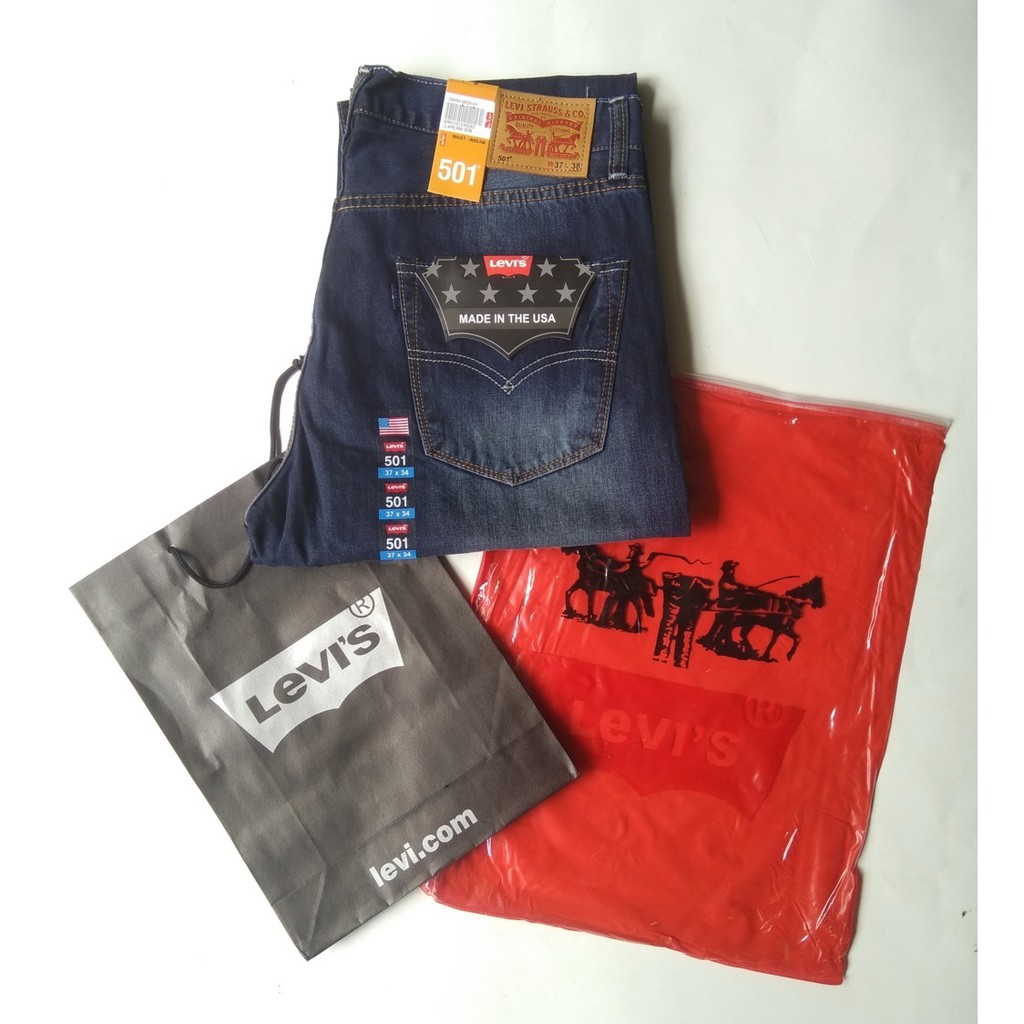 Celana Panjang Jeans Pria Levis 501 Original Made in USA (Import)