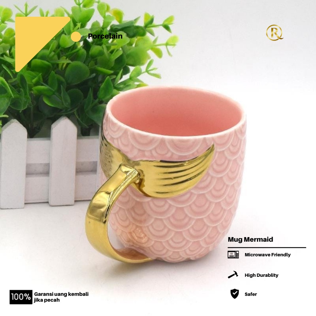 Gelas Mug Cangkir Keramik Motif Mermaid Series 400ml