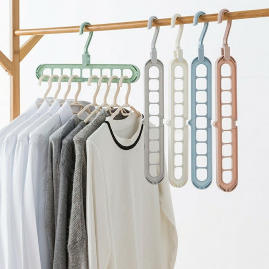 GANTUNGAN BAJU MAGIC HANGER ORGANIZER 9IN1 SERBAGUNA - FA