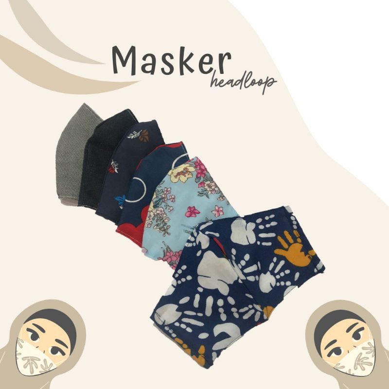 masker motif headloop