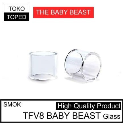 koleksi tabung bahan kaca TFV8 BABY BEAST Replacemen warna glass bening