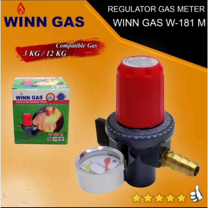 Regualtor Win Gas   Regulator Hp Winn Gas 181 M, Regulator Tekanan Tinggi + Meter