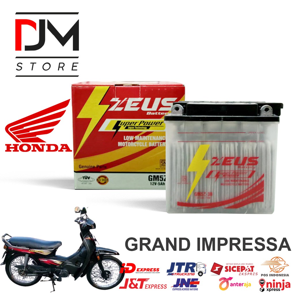 Aki Motor Honda Astrea Prima Grand Impressa Legenda Aki Basah Zeus GM5Z-3B
