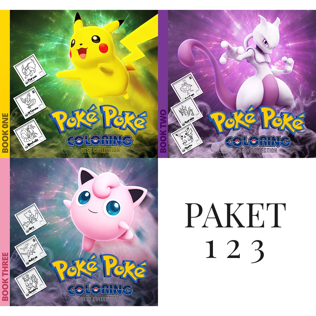 Buku Mewarnai Pokemon "Book ONE TWO THREE"