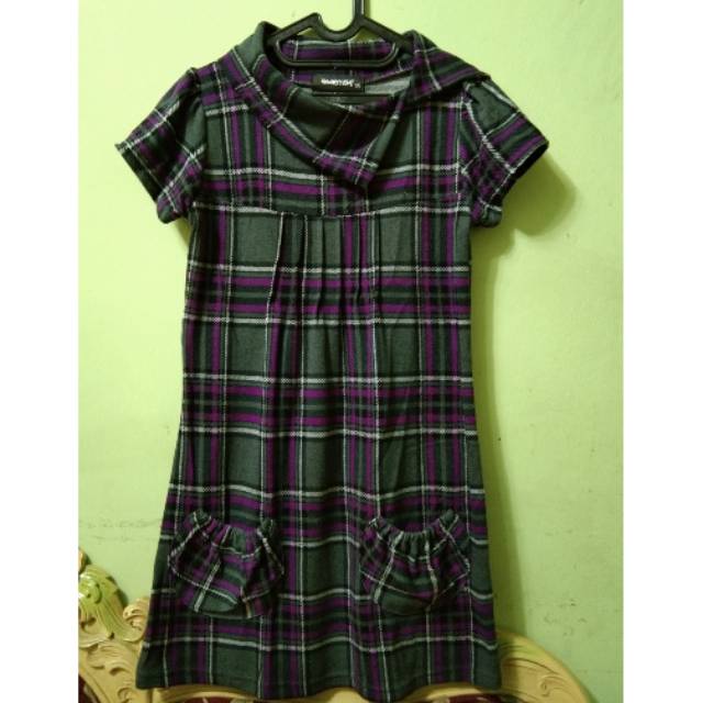 Wool plaid dress