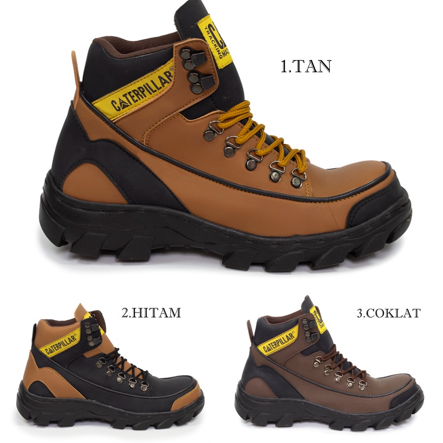 Sepatu Safety boots Caterpillar Argon Mbc Sepatu Ujung besi Kerja Proyek