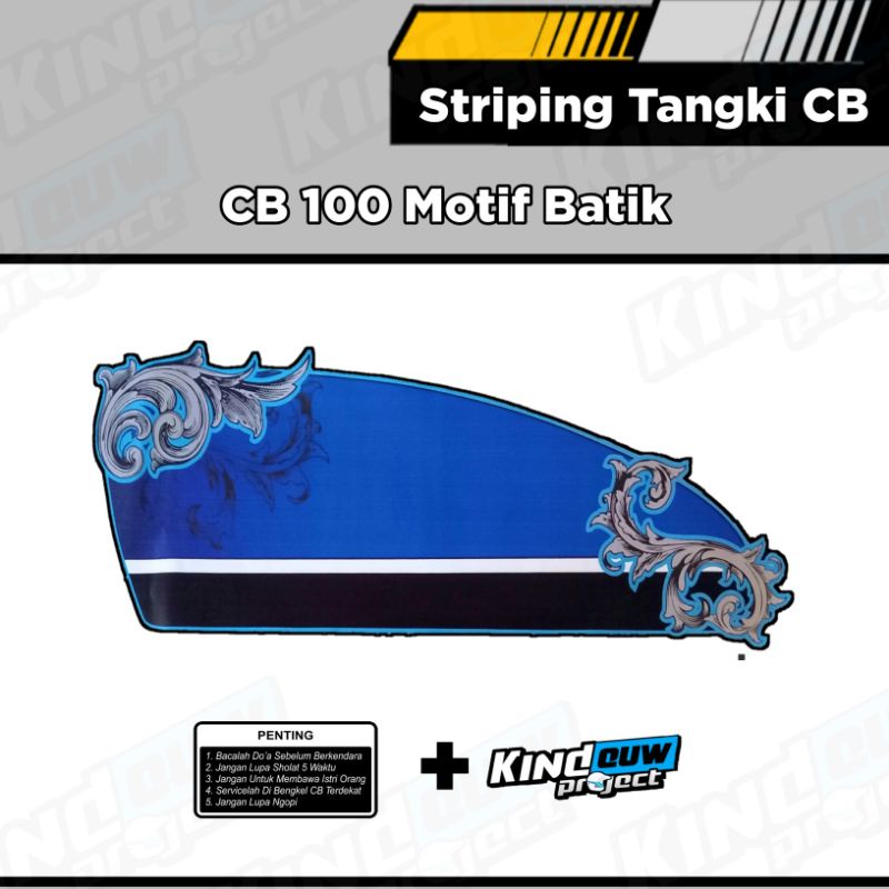 STRIPING CB 100 STRIPING CB SIMPEL STRIPING CB MOTIF BATIK STICKER TANGKI CB
