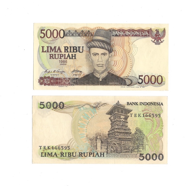 Uang kuno Indonesia 5000 Rupiah 1986 Seri Teuku Umar