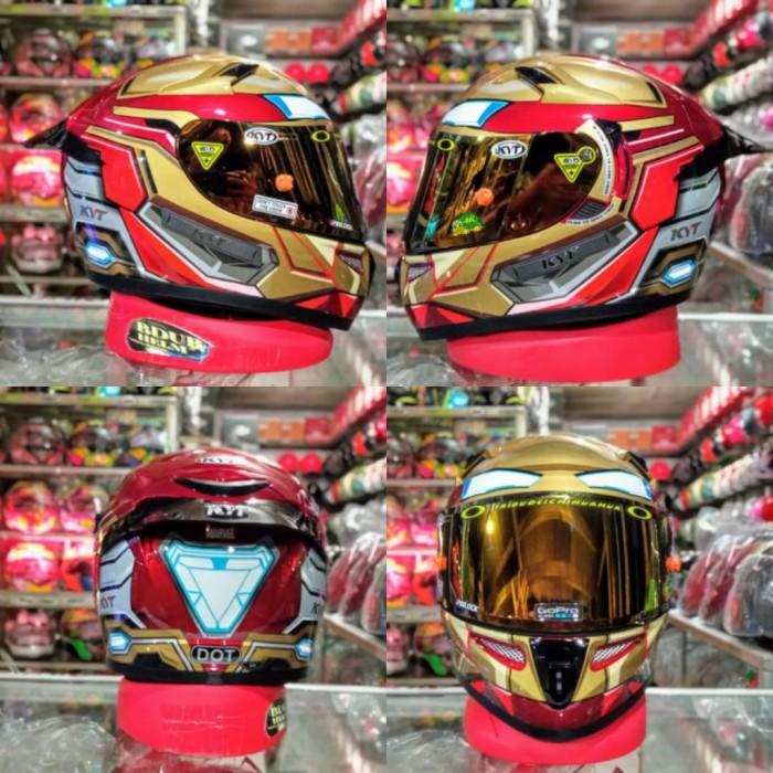 Helm | Kyt K2 Rider Motif Iron Man Paket Ganteng