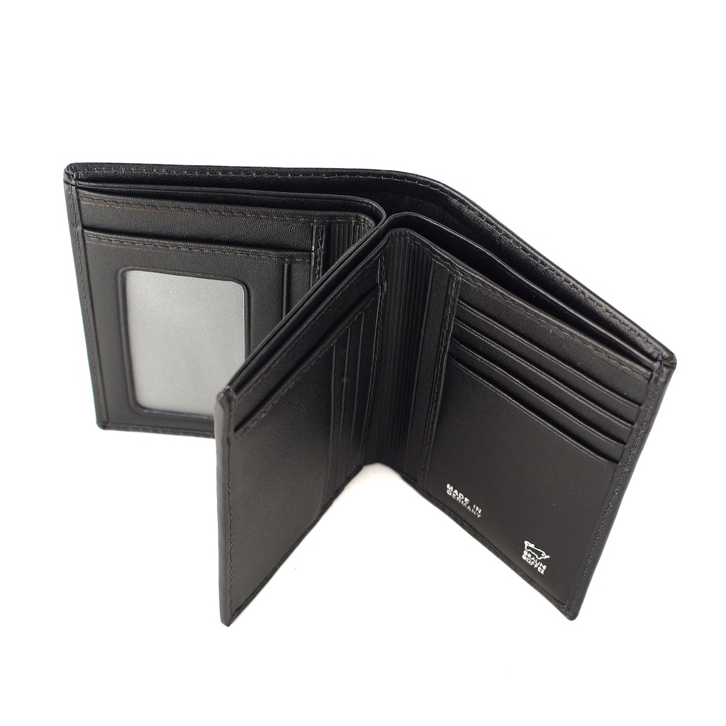 TOKOKOE - Dompet Pria model Berdiri bahan Kulit Premium Dompet Lipat - BB 5101 Black