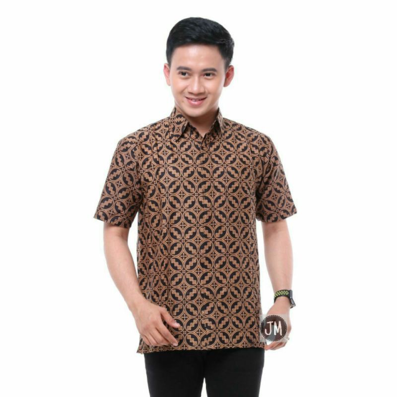 tey-17 Batik wanita ASJ SA HRB026 Kenongo Kemeja Tosca Pendek-J