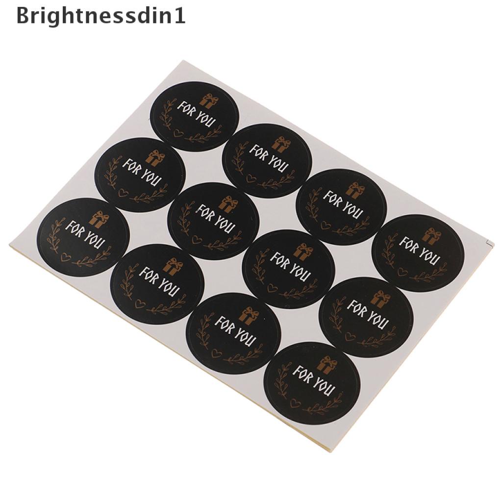 120pcs Stiker Segel Bentuk Bulat Tulisan For you Warna Hitam Untuk Hadiah