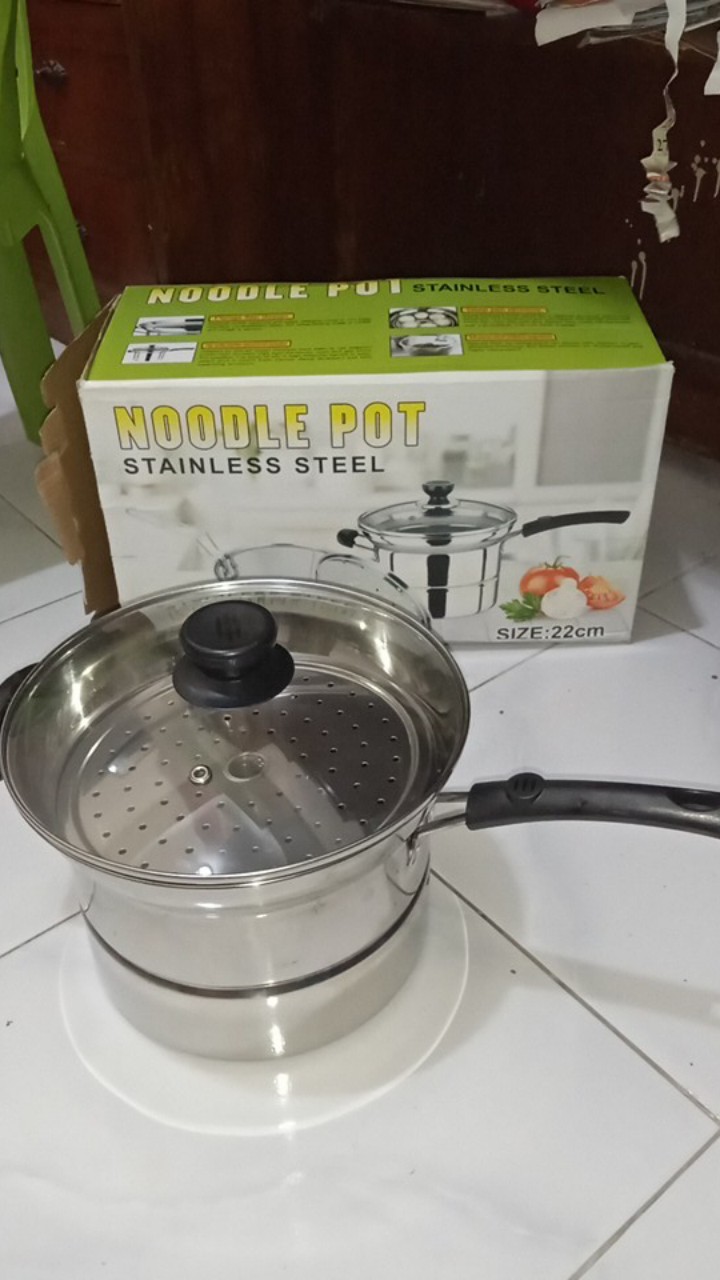 Panci 3 In 1 Goreng, Rebus, Kukus Panci Multifungsi Deep Fryer Multifunction Cookware
