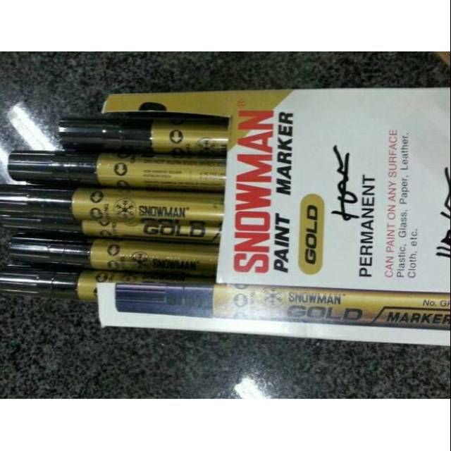 

Spidol emas gold snowman paint marker