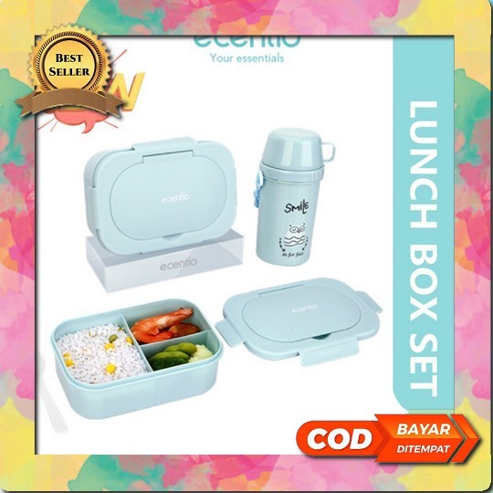Kotak Makan Anak Anti Tumpah Lunch Box 3 Sekat Lucu Box Bekal Nasi Bento Untuk Perempuan Laki-Laki C