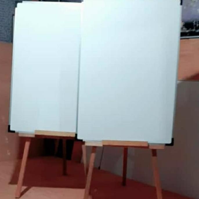 

White board Standing Kayu Segitiga 60 x90 cm