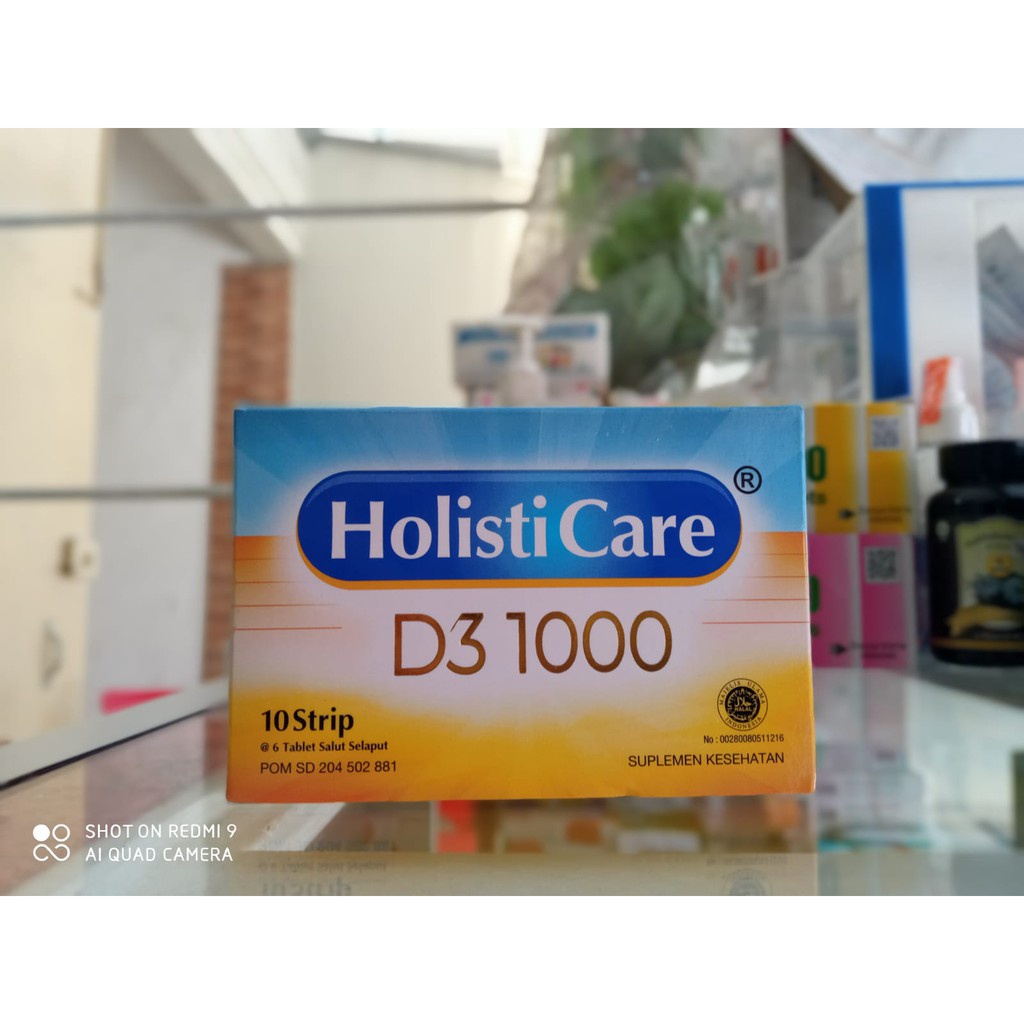 HOLISTICARE  VITAMIN D3 1000 IU BOX Isi 60 Tablet dan Botol isi 30 Tab - Vit D Holisti Care