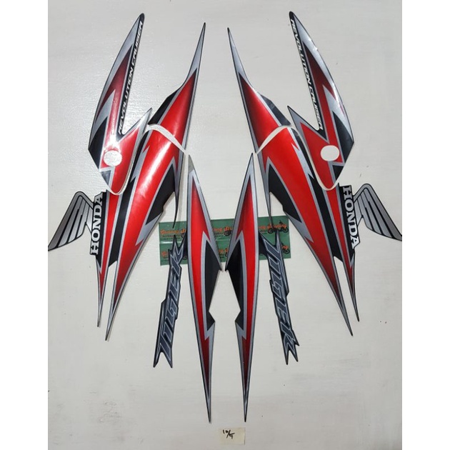 Striping Honda Tiger REVO 2010 CW Hitam Merah Original 1000% NOS
