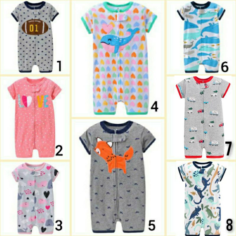 Original Single Zipper Romper/Romper Bayi/Baju Bayi