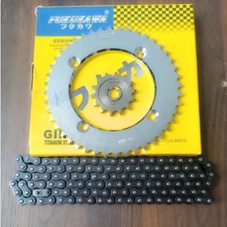 GIR SET GEAR PAKET KLX150 KLX 150 D TRACKER TITANIUM STEEL KOMPLIT NON ORI