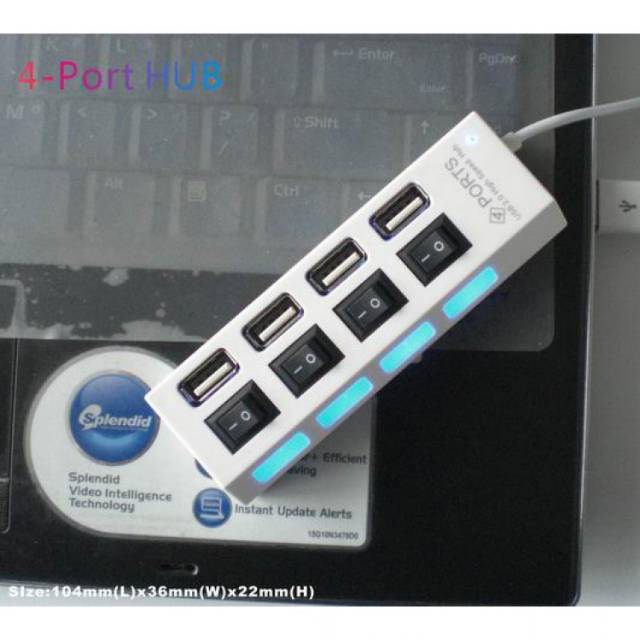 USB Hub 4 Port Saklar ON-OFF Murah TANPA COVER