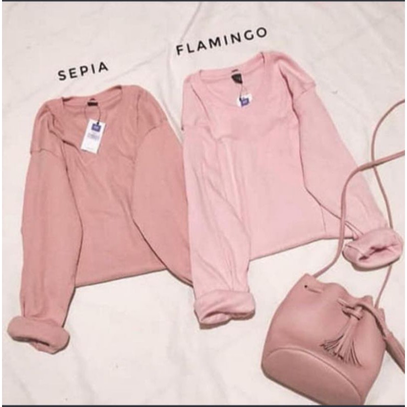 Kaos polos lengan panjang GAP