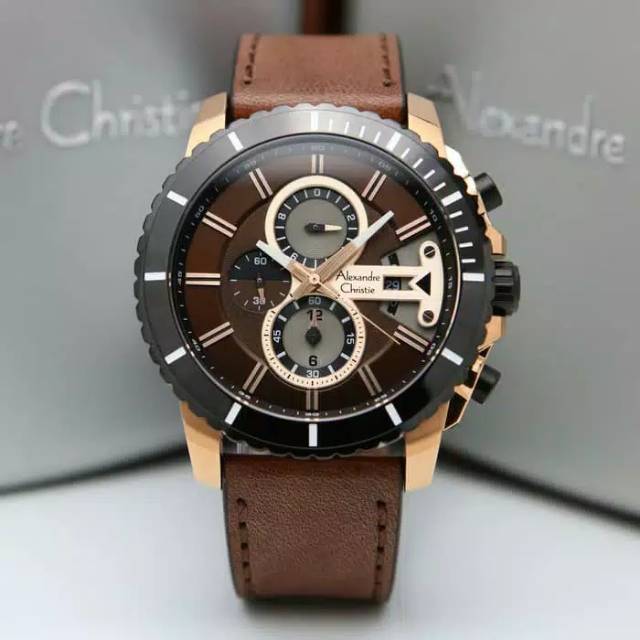 ALEXANDRE CHRISTIE PRIA AC 6527 MC ORIGINAL ( BROWN ROSEGOLD BLACK B)