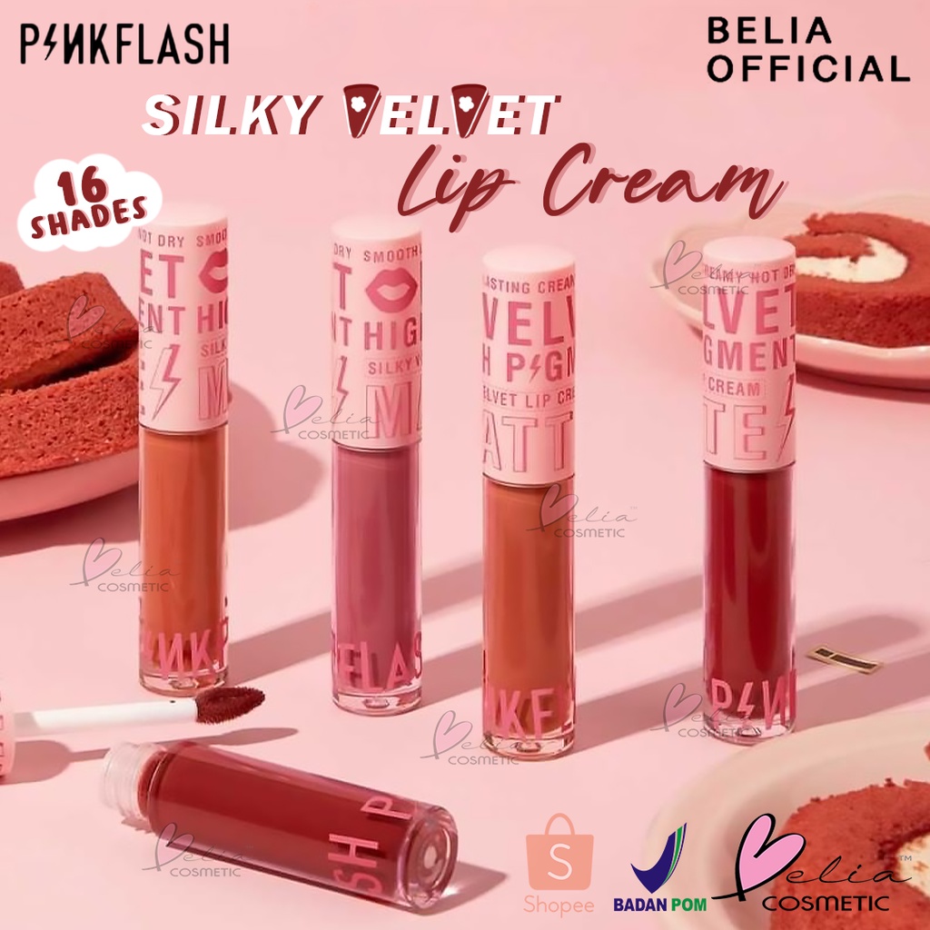 ❤ BELIA ❤ PINKFLASH Silky Velvet Lip Cream | Lipcream | Lipstick | PinkDiary Pink Flash | BPOM PF-L04