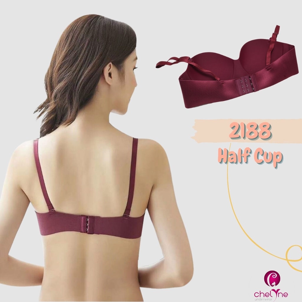 BH Chelyne Seamless Premium 2188 / 2388 Push-Up-Bra Full/Half Cup Bra Polos - Tanpa Kawat Penyanggah