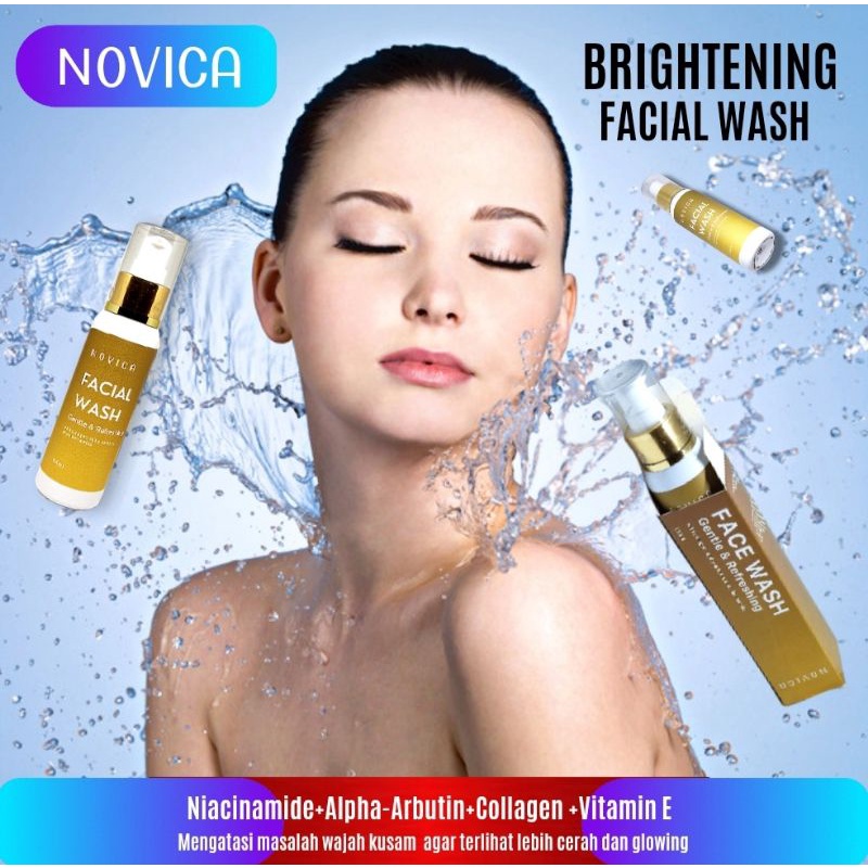 Jual NOVICA Brightening Facial Wash ( Niacinamide+AlphaArbutin+Collagen+Vitamin E ) Shopee