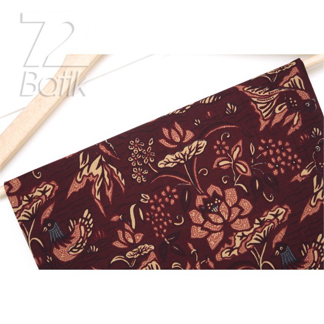 KAIN BATIK KATUN Premium Motif Kupu Kupu Two Tone Pagi Sore Merah Maroon Marun 728353 Cap 72 Jarik Jarit Samping Kebat Panjang Batik Katun Modern Premium Bahan Seragam Batik Pernikahan Kantor Keluarga Murah Kamen Jadi Batik Bali Lembaran