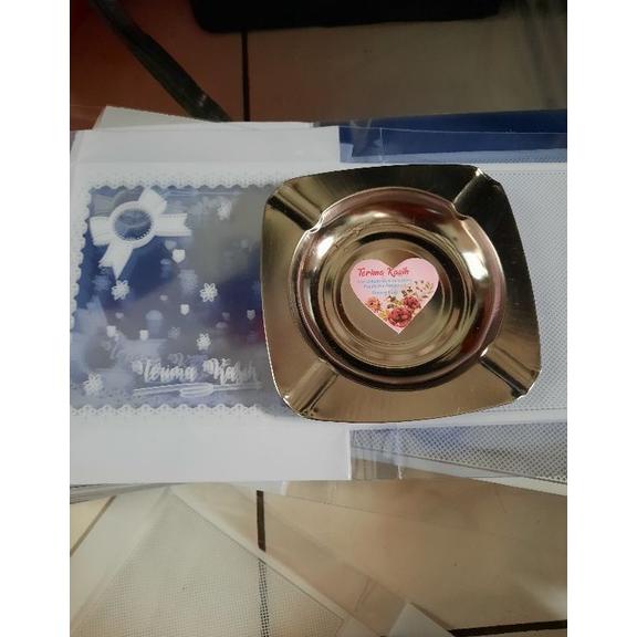 Asbak Stenlis + Mika Lembaran| Souvenir Pernikahan | Souvenir Khitanan 50 Pcs