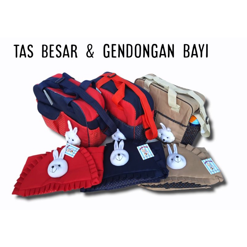 gendongan bayi samping ring sling dan tas slempang besar satu set